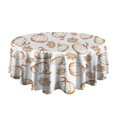 thumbnail image 5 of Fall Pumpkins Leaves Pattern Round Tablecloth 60" X 60",Wrinkle Wipeable Table Cloth for Kitchen Dining Room Picnic Patio Party, 5 of 6