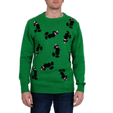 Disney Mens Santa Mickey Christmas Holiday Pullover Sweater