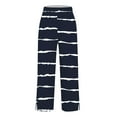 thumbnail image 7 of YOIAVIAOY Womens 2026 Boho Print Capris Pants Striped Graphic Capri Pants Casual Tropical Floral Pant Summer Beach Trousers Dark Blue L, 7 of 7