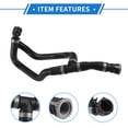 thumbnail image 4 of Manguera de calefacción HVAC de Unique Bargains compatible con Ford Escape 2013-2019, manguera de calentador de agua de motor de goma negra duradera, 4 of 6