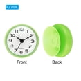 thumbnail image 3 of Reloj de ducha impermeable Uxcell, paquete de 2 relojes de pared mini silenciosos y adorables con ventosa, verde/negro, 3 of 7