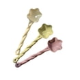 thumbnail image 2 of Cucharas de cerámica para cena para mujeres y niñas, 3 uds., para café, crema, yogur, cereales, cucharas de sopa de colores esmaltadas, cucharas de, 2 of 8