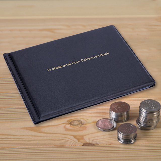 Libro De Monedas Pequeño 240 bolsillos para monedas, colección de álbumes de almacenamiento, libro de colección de monedas (negro) Wdftyju Libre de BPA