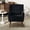 Black, variant on MIKIBAMA Blackish Green Chenille Tufted Side Wingback Accent Chair