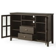 thumbnail image 2 of Artisan SOLID WOOD 53 inch Wide Transitional TV Media Stand in Farmhouse Brown For TVs up to 60 inches, 2 of 6