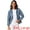 Blue, variant on Women's Hooded Packable Puffer Jacket 3XL Blue