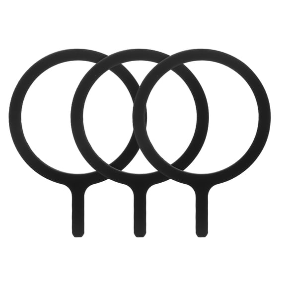 3Pcs Magnetic Adapter Ring, Wireless Charger Conversion Kit, Black