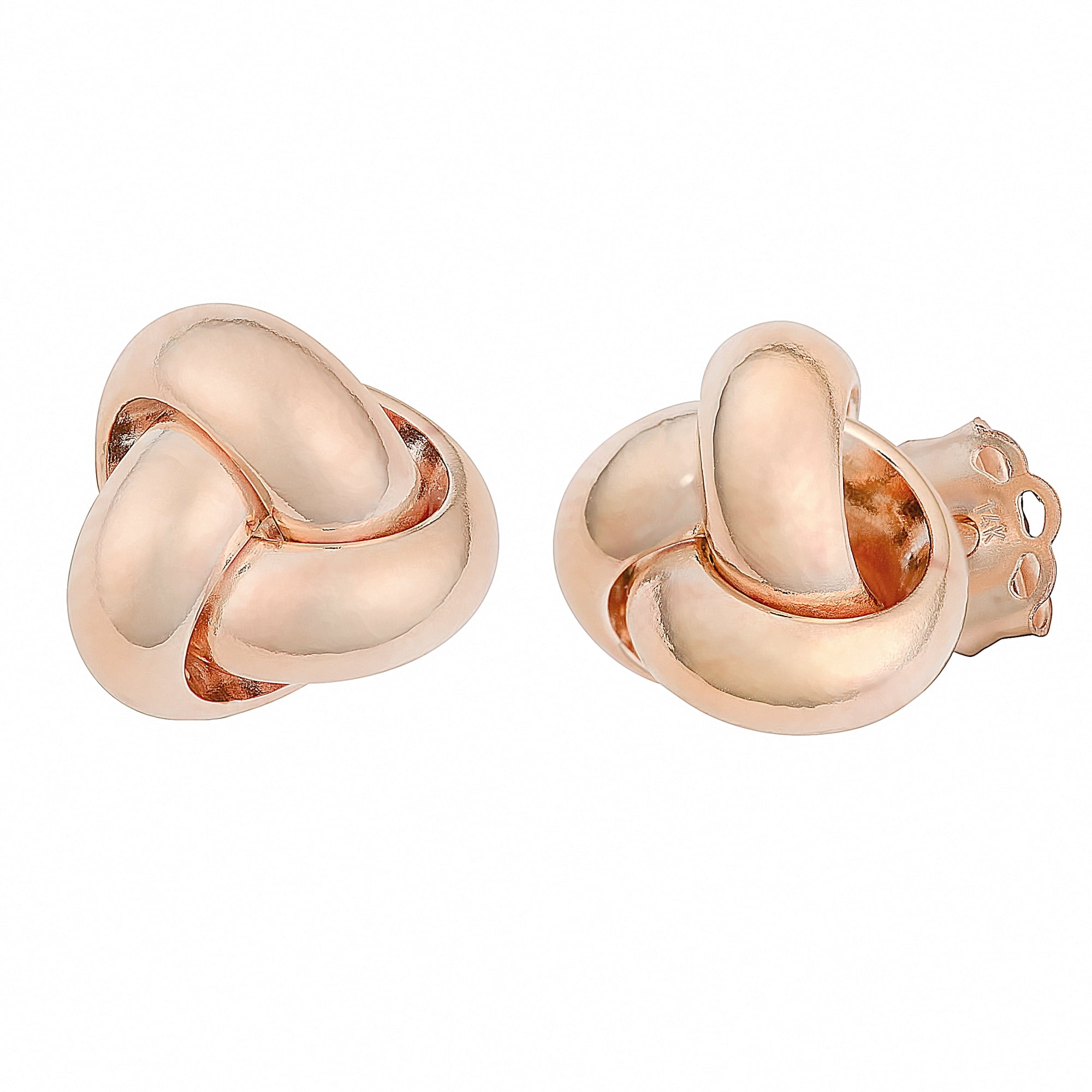 KoolJewelry 14k Gold Polished Love Knot Earrings