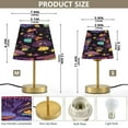 thumbnail image 3 of Wobogo Violet Cat with Different Pupils Table Lamps Three-channel Adjustable Lighted Antique Brass Metal Base Simple Modern Style for Bedroom Nightstands Living Room and Office, 3 of 8