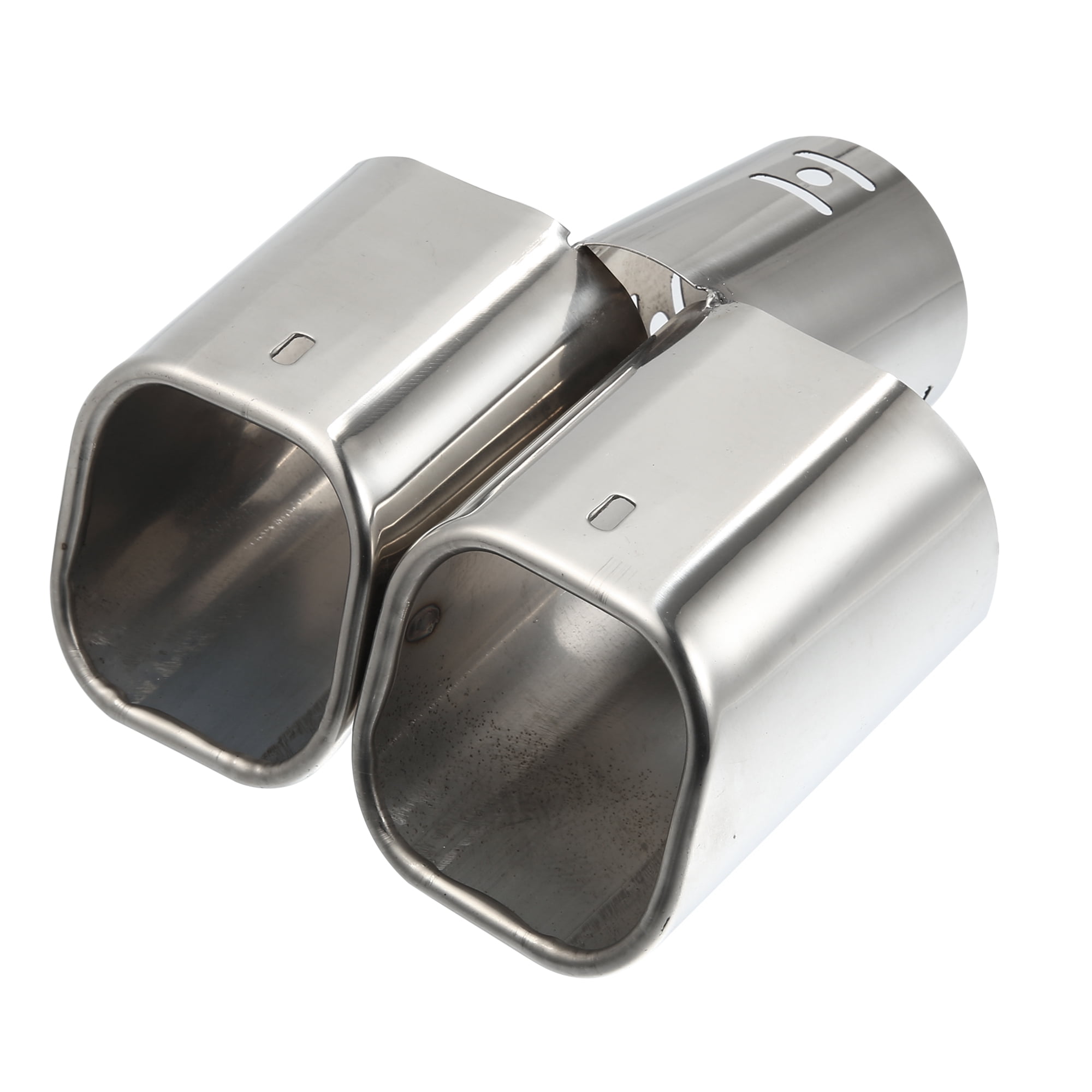 62mm Car Exhaust Tail Pipe Muffler Stainless Steel Double