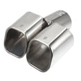 thumbnail image 4 of Unique Bargains Vehicles Car 62mm Square Slant Tip Stainless Steel Exhaust Muffler Tail Pipe, 4 of 4