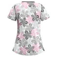 thumbnail image 2 of RKSTN Women Short Sleeve V-neck Tops Working Uniform Blouse, 2 of 4