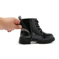 thumbnail image 4 of kkdom Boys Girls Kid Combat Boots Unisex Black Size 9 Toddler, 4 of 6