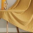 thumbnail image 2 of Fashnice Blackout Grommet Single Curtain Panel Thermal Insulated Modern Bedroom Energy Efficient Curtains Luxury Solid Color Window Drapes Goose Yellow 52 x 63 inch, 2 of 4