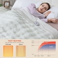thumbnail image 4 of Heated Blanket Electric Twin- Soft Thick Bubble Electric Blanket for Sofa with 5 Heat Levels & 4 Hours Auto-Off Overheat Protection, Warm Cozy Gifts, Cream, 4 of 7