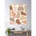 thumbnail image 2 of Neutral Abstract Shapes Wormttoned Pattern Poster Wall Art, Modern Wall Decor For Living Room Bedroom, 24x36 UNFRAMED, 2 of 3