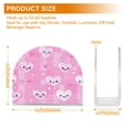 thumbnail image 4 of WOBOGO Pink Gingham Love Pattern Clear Acrylic Napkin Holder Kitchen Tissue Face Towel Cocktail Rack Bar Restaurant Dinner Paper Dispenser, 4 of 9