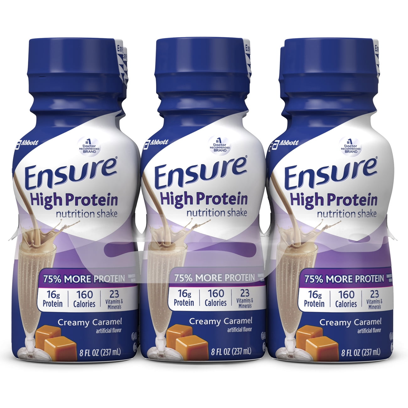 Ensure High Protein Nutritional Shake, 16g Protein, Creamy Caramel, 8