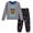 Grey Play Hard, variant on Quad Seven Boys Pajama Set Cozy Graphic Printed Short Sleeve Sleep Shirt and Pajama Pants 2 Piece