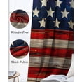 thumbnail image 6 of American Flag Blackout Curtains for Bedroom, Thermal Insulated Drapes, Vintage USA Flag Wooden Black Out Curtains 63 Inch Long Room Darkening Kitchen Curtains 42"x63" 2 Panels, 6 of 8