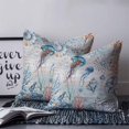 thumbnail image 2 of 24x24 Pillow Covers Set of 2, Coastal Jellyfish Throw Pillow Covers Decorative Couch Cushion Case, Blue Nautical Marine Life Conch Coral Microfiber Square Pillowcases for Bedroom Car Living Room, 2 of 7