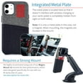 thumbnail image 2 of Dockem iPhone 12 mini Luxe M2 Wallet Case; Built-in Metal Plate, 1 Card Slot, Black/Grey, 2 of 9