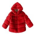 thumbnail image 3 of XIMIN Girls Warm Hooded Faux Fur Jacket Coat Plush Sherpa Teddy Thick Furry Coat with Hood Toddler Winter Coats Snowsuit Warm Fuzzy Jackets Trendy Outerwear, 3 of 3