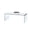 Clear 39.4", variant on Glass Coffee Table, Modern Clear Tables for Living Room, Small Rectangle Tempered Glass Waterfall Sofa End Coffee Tables 39.4" x 19.7" x 13.78"H