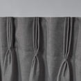 thumbnail image 3 of Exclusive Home Loha Light Filtering Pinch Pleat Curtain Panel Pair 96"" Length Black Pearl, 3 of 5