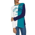 thumbnail image 3 of Women's Tommy Jeans White/Teal Charlotte Hornets Amelia Color Blocked Long Sleeve T-Shirt, 3 of 3