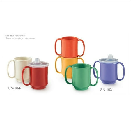 

Healthcare 8 oz 3.25 x 3.75 Two Handle Mug Red Sensation Tritan Pack of 6