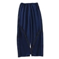 thumbnail image 4 of Telankuip Casual Pants for Men After Leg Postoperative Outfit Elastic Waisted Wide Leg Sweatpants 2 Side Zippers Full Open down Soft Cozy Men's Trousers 7-Navy XL, 4 of 4