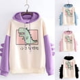 thumbnail image 1 of Boxinay, sudaderas con capucha de manga larga de dinosaurio bonito para chicas adolescentes para mujeres, suéteres holgados informales, sudaderas con capucha, suéter, Tops, camisas Fokelyi HMFJ302-1, 1 of 10