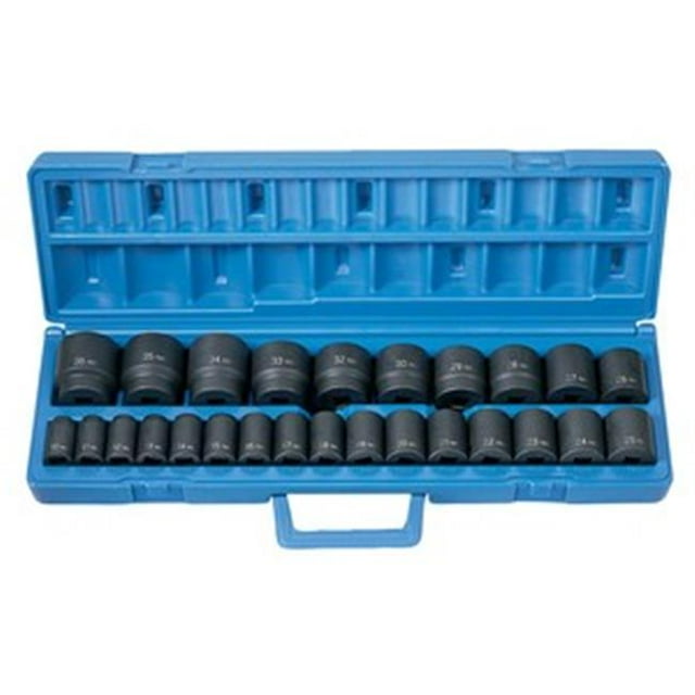 Grey Pneumatic 1/2 Inch Drive 26 Pieces Standard Lenght Metric Master Set