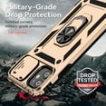 thumbnail image 2 of for iPhone 16 Case Heavy Duty Military Grade Protection,Camera Lens Slide Protection & 360°Rotate Magnetic Car Mount Holder Kickstand Rugged Shockproof Drop Hard Shell,Gold, 2 of 8