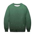 thumbnail image 3 of Otntypg Fashion Sparkly Printed Sweatshirt for Women, Lightweight Casual Fall Oversized Crewneck Sweatshirts Women Loose Fit Long Sleeve Pullover Tops Cute Soft Shirt Mint Green S, 3 of 8
