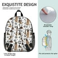 thumbnail image 5 of German Shepherd Dog and Footprint Backpack Backpack for School,Cute School Bag,Schoolbag with Adjustable Shoulder Straps & Padded Back,13.8"x11.4"x6", 5 of 6
