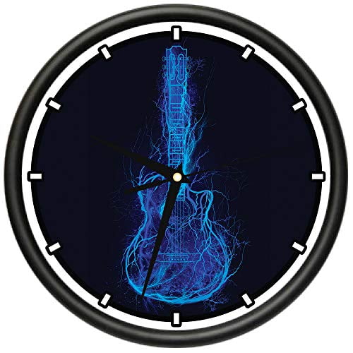 SignMission Electric Guitar Wall Clock Stratocaster Band Music, Beagle Dog pet Dogs Puppy Breeder Gift, 1ELECTRIC