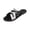 Black, variant on Willtoo Women's Casual Flat Beach Slippers with Solid Color Design, Lightweight for Outdoor Use