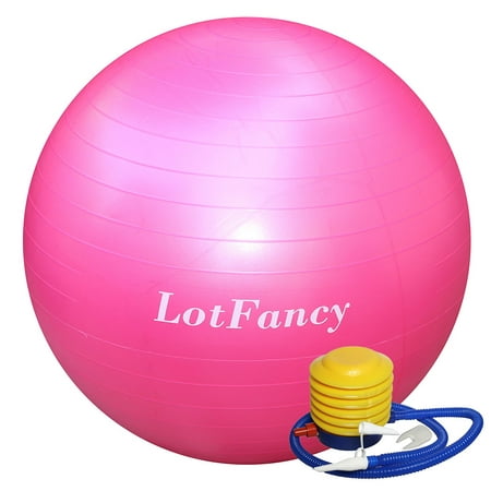 Exercise Stability Ball with Foot Pump, 55cm Fitness Balance Ball for Yoga Pilates Gym, Thick, Heavy Duty,