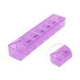 thumbnail image 3 of Unique Bargains 1 Pc 7 Grids Single Row Hung-Chain Pill Case Waterproof for Travel Clear Pink, 3 of 6