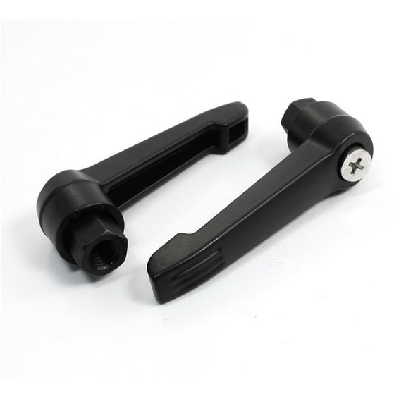 Unique Bargains 2pcs M8 Female Thread Clamping Lever Adjustable Handle Black