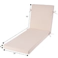 thumbnail image 6 of Better Homes & Gardens 72" x 23" Outdoor Chaise Lounge Cushion, 1-Piece, Beige, 6 of 8