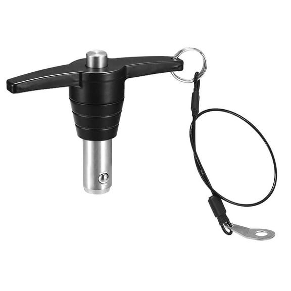 1Pack T Handle Locking Pins, Push-Button Quick Release Pin with Lanyard (16mm-10mm)