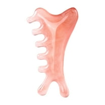 Stgfyxgs Resin Massage Comb Facial Massager Practical Gift, Smooth for Women Men Guasha Scraping Scalp Comb Handheld Head Massage Tool Pink