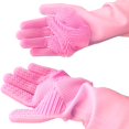 thumbnail image 1 of Gants de Vaisselle, Gants en Silicone pour la Vaisselle avec Récurant, 1 of 6