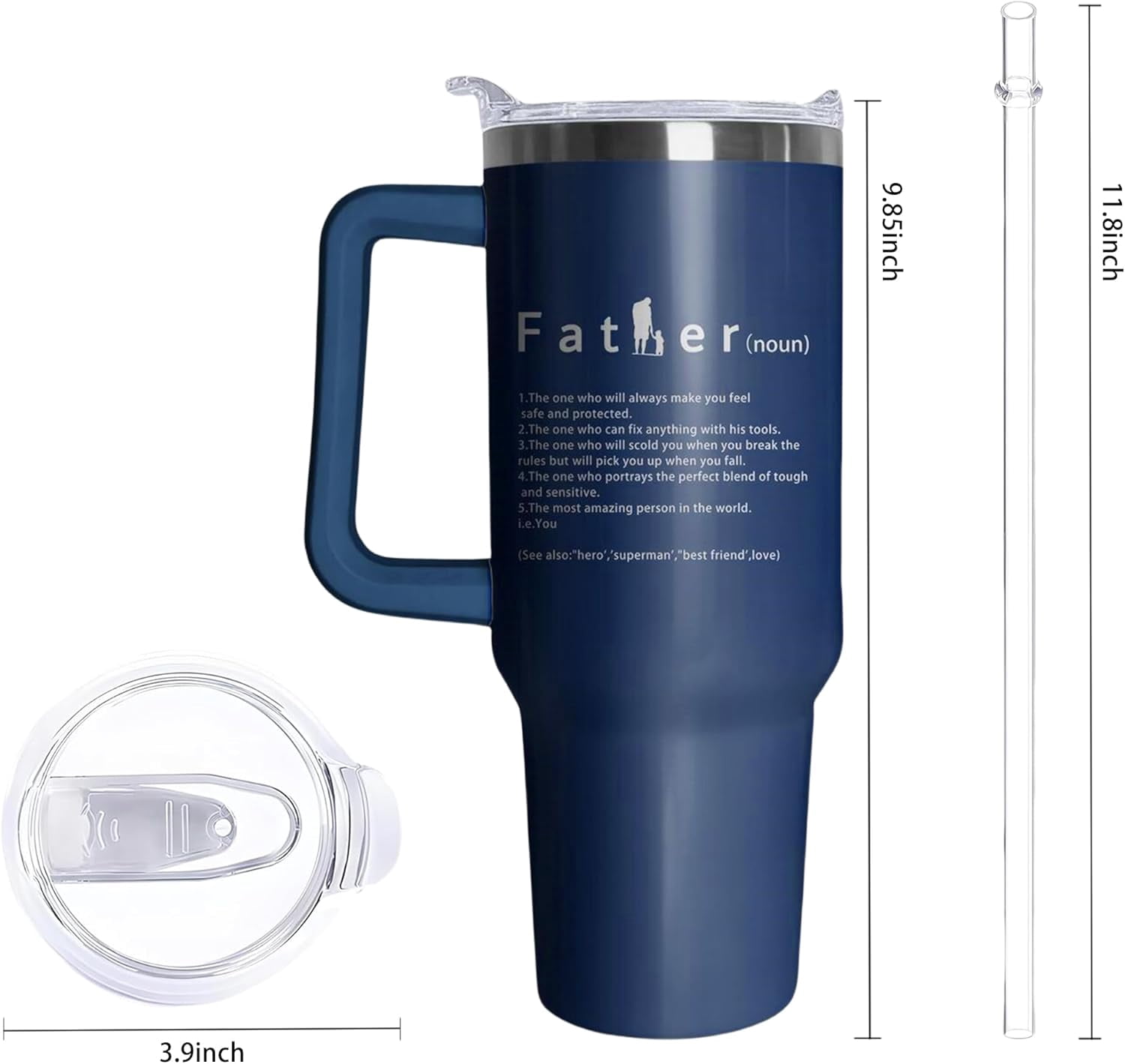Nana Tumbler 40oz - Grandmother Gift - Insulated Stainless Steel Travel Mug - Mother's Day, Birthday Present