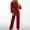 #22Wine, variant on Byworldtasic Womens Jumpsuit Women's Lounge Solid Color Long Sleeve Romper Jumpsuit Wide Leg Work Jumpsuit With Belt