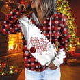 thumbnail image 4 of ICHUANYI Clearance Fashion Woman Long Sleeve T-Shirt Christmas Printing Hooded Blouse Tops(White, M) ICHUANYI WER2023081503415, 4 of 7