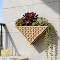 thumbnail image 7 of Tarmeek Triangular Wall-Mounted Planter - Creative Geometric Plant Container for Indoor Outdoor Home Garden Decor, Modern Design for Succulents Herbs Small Plants, 7 of 7